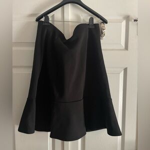 Black flare bottom skirt